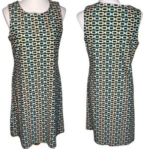 Jude Connally Beth Linked Chain Sleeveless Sheath Dress L Multicolor Flattering